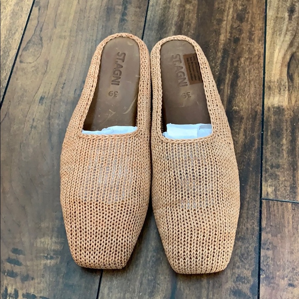 St. Agni Natural Woven Slip-On Flats